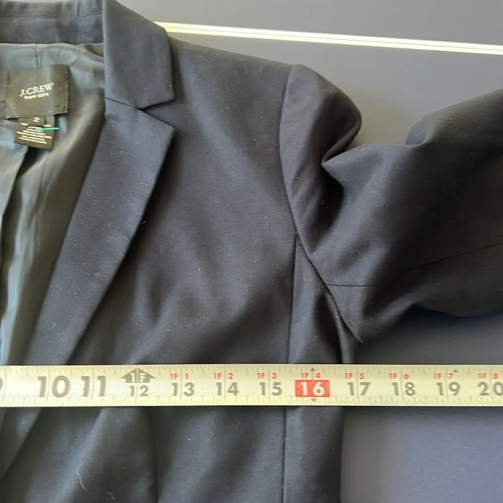 J. Crew Super 120's Cotton Academia Classic Blazer Jacket Size 2‎